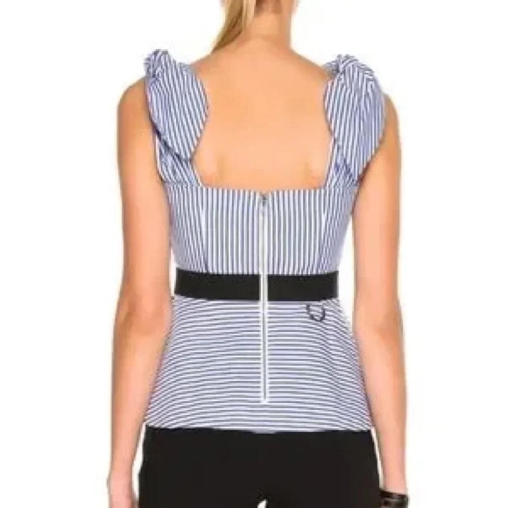 New with tags Self Portrait Shirting Tie Detail Top, size 8 - Picture 9 of 9